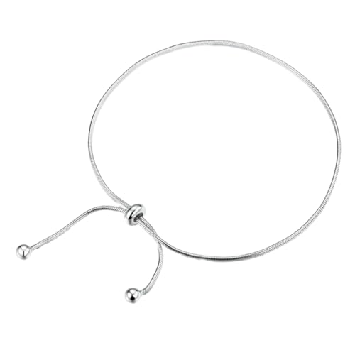 AMSLSIU Verstellbares Schlangen Fußkettchen, stilvolles Fußarmband mit authentischem 925er Sterlingsilber, verstellbares Fußkettchen mit Charm Anhänger von AMSLSIU