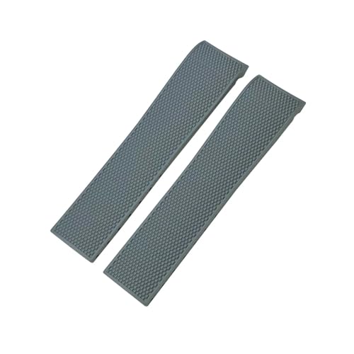 AMSOH 19mm 20mm 21mm Gummi Silikon Uhrenarmband Schwarz Blau Armband für Longines Master Conquest HydroConquest L3 Serie Uhr(Gray,21mm) von AMSOH