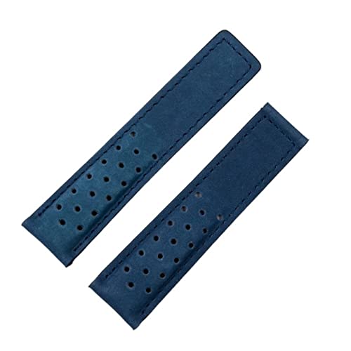 AMSOH 20 mm, 22 mm, 24 mm, echtes mattiertes Lederarmband für Heuer Carrera Aquaracer Monaco F1 Uhrenarmband, Schnalle, 24 mm, Achat von AMSOH