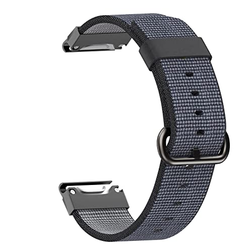 AMSOH 22 mm Schnellverschluss-Nylon-Uhrenarmband für Garmin Fenix 6X 6 Pro Fenix 5 5X Plus 935 Approach S60 Quatix5 Easyfit Armband, For Quatix 5, Achat von AMSOH