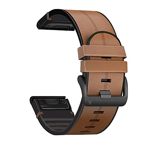 AMSOH 26 22 mm Silikon-Lederarmband für Garmin Fenix 7X 7 6 6X Pro 5X 5 Plus 3HR 935 Smartwatch, wasserdicht, Easyfit, For Fenix 7, Achat von AMSOH