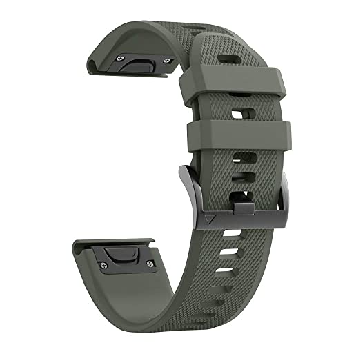 AMSOH 26 x 22 mm Uhrenarmband für Garmin Fenix 7 7X 5X 5 Plus 6X 6 Pro 3 3HR D2 Smart Watch Schnellverschluss Silikon Easyfit Armband, 26mm Fenix 7X, Achat von AMSOH