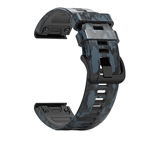 AMSOH Armband für Garmin Fenix 7X 7 / Tactix 7 Pro/6X 6 Pro 5 5X Plus 3HR D2 Smartwatch, Leder + Silikon-Schnellverschluss-Armbänder, 22 mm, Achat von AMSOH