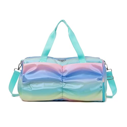 AMSOH Bunte Damen-Sporttasche, Reisetasche, Fitness-Tasche für Schuhe, Outdoor, Schultertasche, Sport, Studenten, Alltag, trockene nasse Handtaschen, Duffel, Yoga-Pack, blau, Einheitsgröße AMSOH Bunte Damen-Sporttasche, Reisetasche, Fitness-Tasche für Schuhe, Outdoor, Schultertasche, Sport, Studenten, Alltag, trockene nasse Handtaschen, Duffel, Yoga-Pack, blau, Einheitsgröße von AMSOH