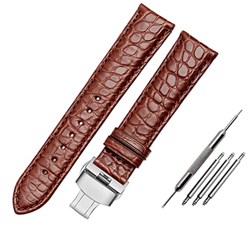 AMSOH Doppelseitiges Krokodillederband für alle Marken, 18 mm, 19 mm, 20 mm, 21 mm, 22 mm, für Herrenarmbänder, 13 mm, Achat von AMSOH