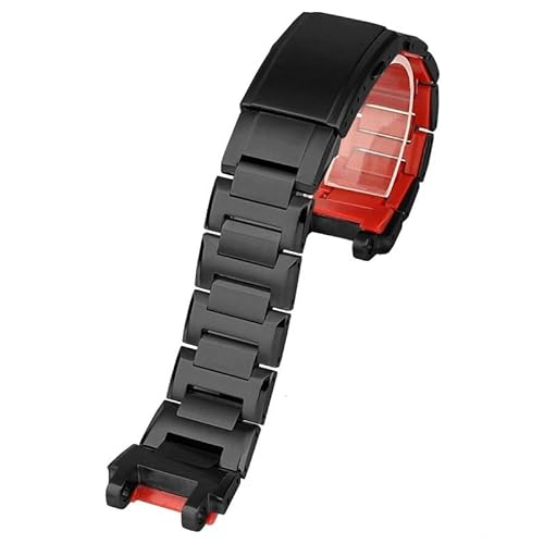 AMSOH Ersatz-Uhrenarmband aus Edelstahl für MTG-B1000 Herren-Armband-Zubehör, Schwarz/Rot, Einheitsgröße, Achat von AMSOH