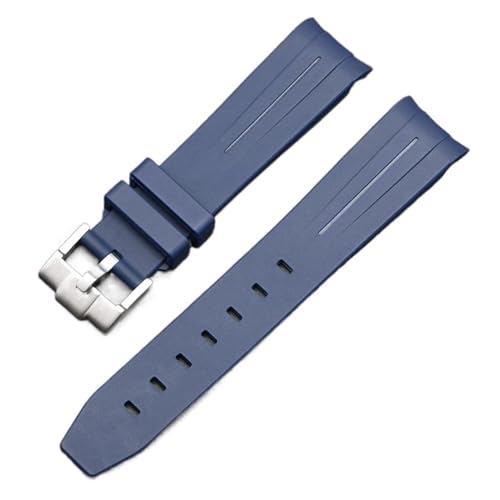 AMSOH Für Omega Swatch Joint Planet Series Moon Mercury gebogenes Kautschukarmband für Moonswatch-Uhr gebogenes, lückenloses Kautschukarmband für Männer und Frauen, 20 mm Uhrenarmbänder(G) von AMSOH