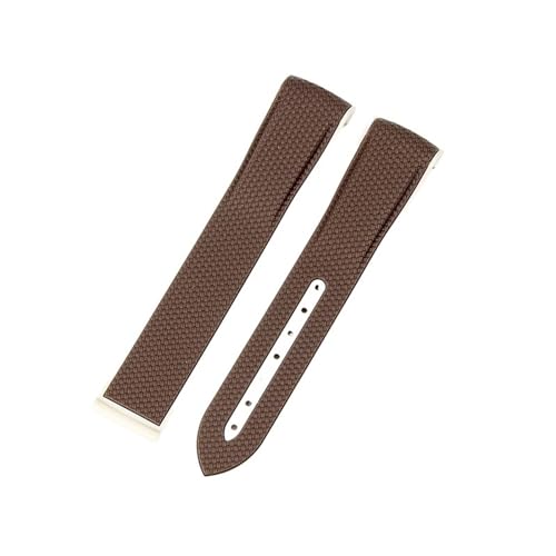 AMSOH Für Omega Swatch Planet Joint Name Series 20 mm farblich passendes Silikon-Uhrenarmband Arc Interface Wasserdicht Ersatz-Uhrenarmbänder(Brown-No buckle) von AMSOH