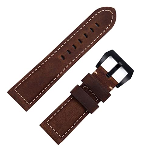 AMSOH Handgefertigtes Uhrenarmband, Zubehör, Retro, Vintage, echtes Crazy Horse-Leder, 24 mm, Uhrenarmband für Panerai-Armband, 24 mm, Achat von AMSOH