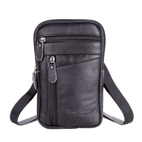 AMSOH Herren-Umhängetasche, PU-Leder, Freizeit, reine Business-Gürteltasche, lässig, Mini-Handy, tragbare Handy-Geldbörse, Schwarz , Einheitsgröße AMSOH Herren-Umhängetasche, PU-Leder, Freizeit, reine Business-Gürteltasche, lässig, Mini-Handy, tragbare Handy-Geldbörse, Schwarz , Einheitsgröße von AMSOH
