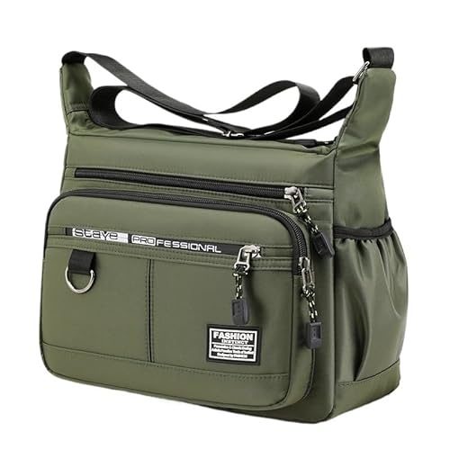 AMSOH Herren-Umhängetasche, einzelne Schultertasche, große Kapazität, Aufbewahrungstasche, modisch, mehrere Taschen, Business-Crossbody-Tasche, grün, Einheitsgröße AMSOH Herren-Umhängetasche, einzelne Schultertasche, große Kapazität, Aufbewahrungstasche, modisch, mehrere Taschen, Business-Crossbody-Tasche, grün, Einheitsgröße von AMSOH