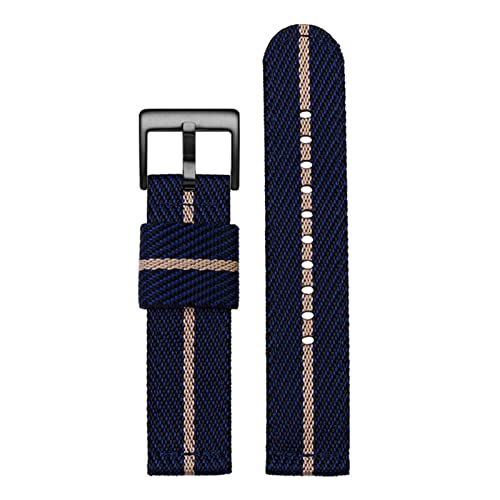 AMSOH Modisches gewebtes Nylon-Uhrenarmband für Omega Seepferdchen 300, Segeltuch, verdicktes Sportarmband, 18 mm, 20 mm, 22 mm, 24 mm, 24 mm, Achat von AMSOH
