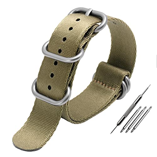AMSOH Nato-Nylon-Armband für OMG Canned 007, mehrfarbig, weich, seidig, 20 mm, 22 mm, Canvas-Armbänder, 20 mm, Achat von AMSOH
