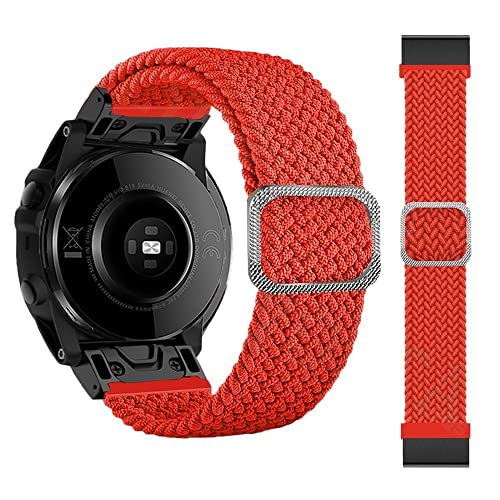 AMSOH QuickFit 26 22 mm Smart-Armbänder für Garmin Fenix 6 6X Pro 5 5X Plus 3HR 7X 7 Easyfit Loop Nylon Uhrenarmband Smartwatch Handgelenkbänder, 22 mm, Achat von AMSOH