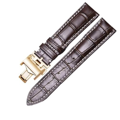 AMSOH Rindsleder-Uhrenarmbänder für L2 L4 Master Collection Flaggschiff Evidenza Strap Uhrenarmbänder Kalbsleder-Armband L2.628.673(Brown Gold,20mm(Buckle 18mm)) von AMSOH