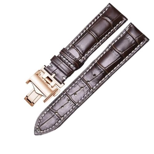 AMSOH Rindsleder-Uhrenarmbänder für L2 L4 Master Collection Flaggschiff Evidenza Strap Uhrenarmbänder Kalbsleder-Armband L2.628.673(Brown Rose Gold,22mm(Buckle 18mm)) von AMSOH