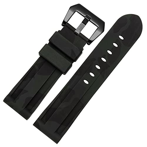 AMSOH Silikon-Armband für PAM111 386 441 Serie, 20 mm, 22 mm, 24 mm, 26 mm, wasserdicht, Sport-Tarnmuster, 26 mm, Achat von AMSOH