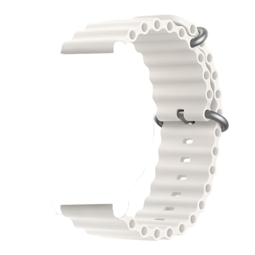 AMSOH Silikon Band Für Uhr GT5 46mm 41mm Soft Loop Armband Für GT 5 Pro GT4 GT3 GT2 Sport Strap Männer Frauen Uhrenarmbänder(White,For GT2 GT3 Pro 46mm) von AMSOH