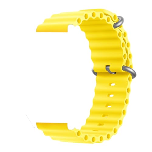 AMSOH Silikon Band Für Uhr GT5 46mm 41mm Soft Loop Armband Für GT 5 Pro GT4 GT3 GT2 Sport Strap Männer Frauen Uhrenarmbänder(Yellow,For GT3 GT2 46mm) von AMSOH