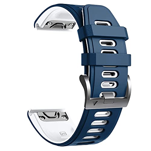 AMSOH Silikon-Uhrenarmband für Garmin Fenix 5X Plus 6X Pro 3 3HR Descent MK1 MK2 / D2 Delta PX Easyfit Armband, 26 mm, 26mm Fenix 5X Plus, Achat von AMSOH