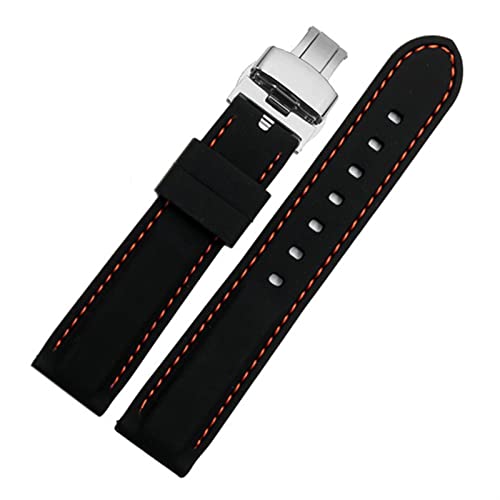 AMSOH Silikon-Uhrenarmband für Huawei GT2 007 BM8475 Uhrenarmbänder, Zubehör, Sportarmband, 20 mm, 22 mm, schwarz, wasserdicht, Farbe: F, Größe: 22 mm von AMSOH