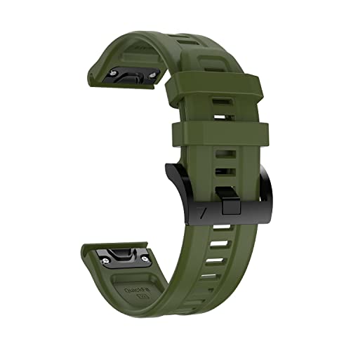 AMSOH Sport-Silikonarmband für Garmin Fenix 5X 5 Plus 6X 6 Pro COROS VERTIX 2 7X 7 Epix Gen 2 Stahlschnalle Easyfit Armband 22 26 mm, 26mm Fenix 5X 6X 7X, Achat von AMSOH