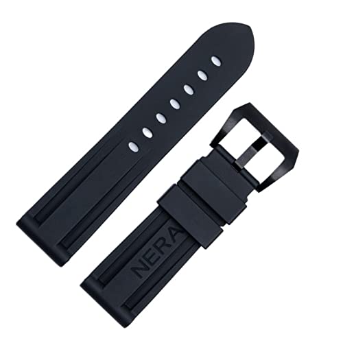 AMSOH Uhrenarmband aus Fluorkautschuk, 22 mm, 24 mm, für Panerai-Uhrenarmband, 24 mm, Achat von AMSOH