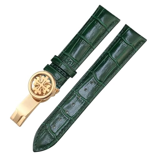 AMSOH Uhrenarmband aus echtem Leder, 19 mm, 20 mm, 21 mm, 22 mm, für Patek Philippe Aquanaut PP 5167A Uhrenarmband mit Schmetterlingsschnalle, 22 mm, Achat von AMSOH
