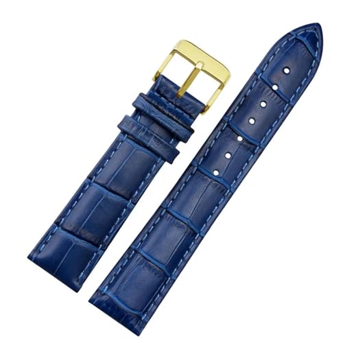 AMSOH Uhrenarmband aus echtem Leder, für Damen und Herren, für Citizen Rossini, 12, 14, 16, 18, 19, 20, 21, 22, 23 mm, Blau, 14 mm, Achat von AMSOH