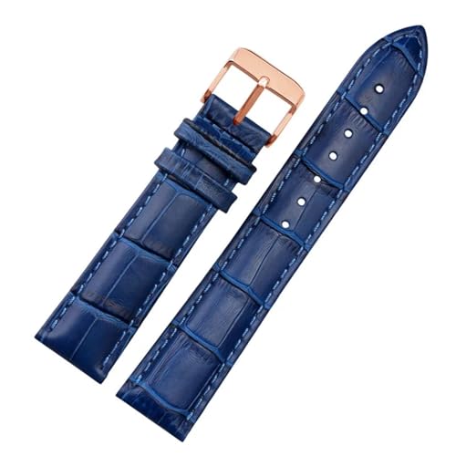 AMSOH Uhrenarmband aus echtem Leder, für Damen und Herren, für Citizen Rossini, 12, 14, 16, 18, 19, 20, 21, 22, 23 mm, Blau, 14 mm, Achat von AMSOH