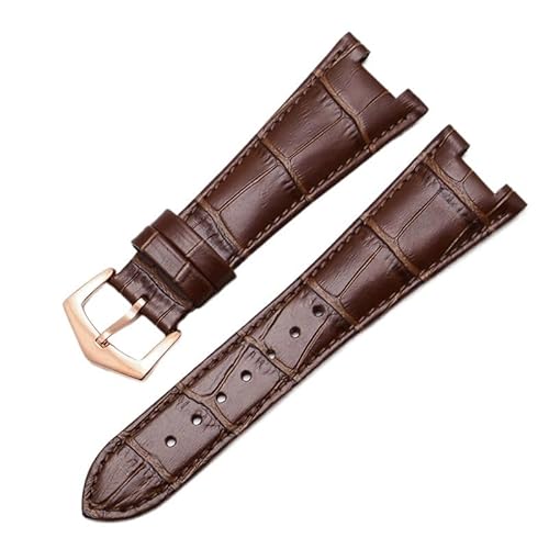 AMSOH Uhrenarmband aus echtem Leder für Patek Philippe 5711 5712G, wasserdicht, schweißfest, konkave Faltschnalle, 25 mm Armband, 25-13mm, Achat von AMSOH