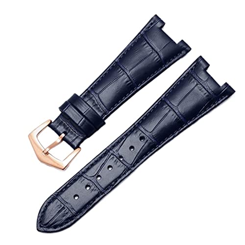 AMSOH Uhrenarmband aus echtem Leder für Patek Philippe 5711 5712G Nautilus Uhren Herren und Damen, spezielle Kerbe, 25 mm x 12 mm, 25-12mm, Achat von AMSOH