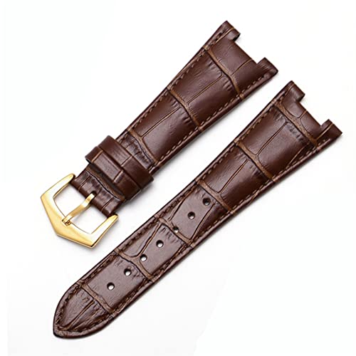 AMSOH Uhrenarmband aus echtem Leder für Patek Philippe 5711 5712G Nautilus Uhren Herren und Damen, spezielle Kerbe, 25 mm x 12 mm Uhrenarmband, 25-12mm, Achat von AMSOH