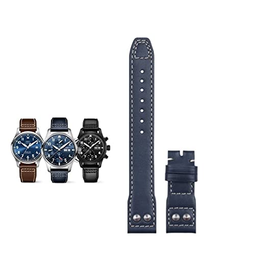 AMSOH Uhrenarmband aus weichem Echtleder für IWC-Armband für Big Pilot Mark 18 Portofino-Zubehör, 20 mm, 20 mm, Achat von AMSOH