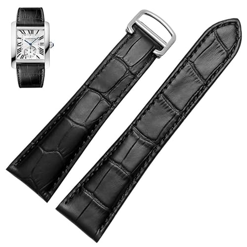 AMSOH Uhrenarmband für Cartier Tank Calibre Serie, echtes Leder, mechanische Uhr für Damen und Herren, 20 mm, 22 mm, 23 mm, 25 mm, 16 mm, Achat von AMSOH