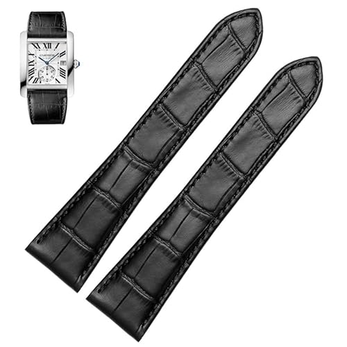 AMSOH Uhrenarmband für Cartier Tank Calibre Serie, echtes Leder, mechanische Uhr für Damen und Herren, 20 mm, 22 mm, 23 mm, 25 mm, 23 mm, Achat von AMSOH