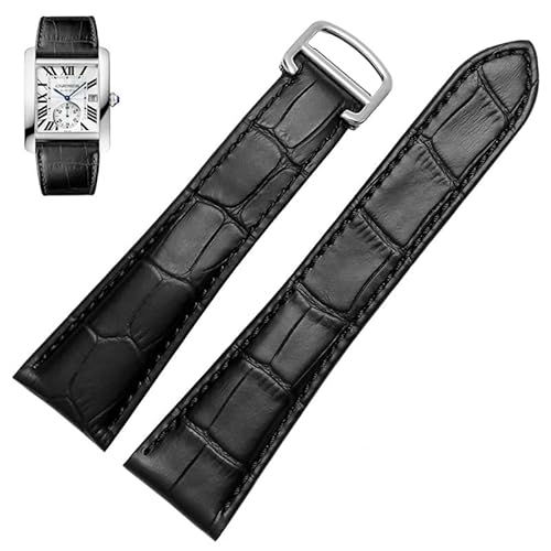 AMSOH Uhrenarmband für Cartier Tank Calibre Serie, echtes Leder, mechanische Uhr für Damen und Herren, 20 mm, 22 mm, 23 mm, 25 mm, 25 mm, Achat von AMSOH