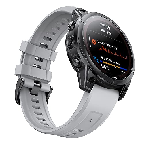 AMSOH Uhrenarmband für Garmin Fenix 7 7S 7X 6 6S 6X Pro 5X 5 Smartwatch-Armband aus Silikon Descent G1 Solar Forerunner 935 945 Schnellverschluss Correa, Quick Fit 26mm, Achat von AMSOH