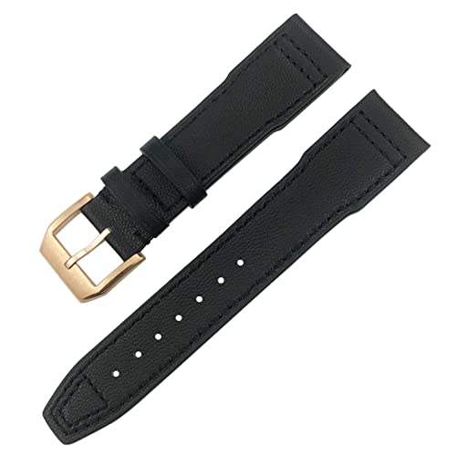 AMSOH Uhrenarmband für IWC IW3777 IW3270 Mark 18 Big Pilot's Watch Armband aus weichem Rindsleder, 20 mm, 21 mm, 22 mm, Lederarmband, 22 mm, Achat von AMSOH