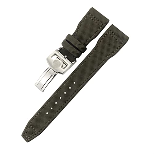 AMSOH Uhrenarmband für IWC Le Petit Prince Big Pilot Top Gun IW3777, schwarzes Sportfaser-Leinenarmband, 20 mm, 21 mm, 22 mm, Nylon-Lederarmband, 20 mm, Achat von AMSOH