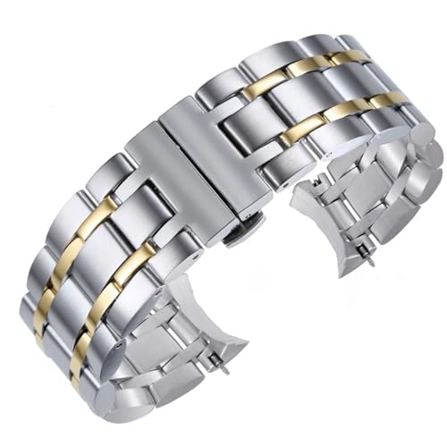 AMSOH Uhrenarmband für Tissot T035, T035407, T035439, Luxus-Armbänder, Klappschnalle, Edelstahl, Ersatzzubehör, Teile, 18 mm, Achat von AMSOH