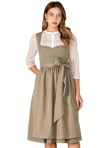 AMUSELIEBE Damen Dirndl 70CM Trachtenkleid Dirndlkleid mit Schürze Festlich Kleid für Oktoberfest Cocktailkleid Bayerische Tracht Outfit Karneval Kleid Bierfestival von AMUSELIEBE