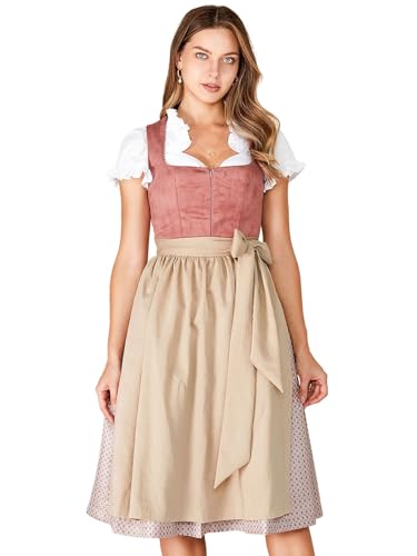 AMUSELIEBE Damen Dirndl 70CM Trachtenkleid Dirndlkleid mit Schürze Festlich Kleid für Oktoberfest Cocktailkleid Bayerische Tracht Outfit Karneval Kleid Bierfestival von AMUSELIEBE