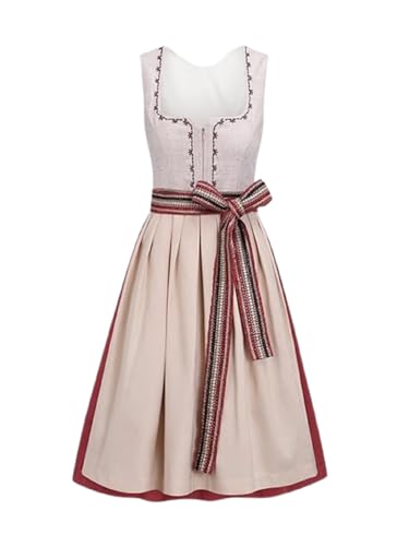 AMUSELIEBE Damen Dirndl Set Trachten Kleid Dirndlkleid, Rosa Gerader Ausschnitt Dirndl Trachtenkleid für Oktoberfest - 42 AMUSELIEBE Damen Dirndl Set Trachten Kleid Dirndlkleid, Rosa Gerader Ausschnitt Dirndl Trachtenkleid für Oktoberfest - 42 von AMUSELIEBE