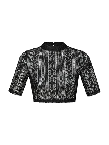 AMUSELIEBE Dirndl Bluse Damen,Dirndlbluse Hochgeschlossen, Spitze Dirndl Bluse für Damen, Schwarz Hochgeschlossen Halbarm Damen Dirndlblusen Trachtenbluse Damen Oktoberfest AMUSELIEBE Dirndl Bluse Damen,Dirndlbluse Hochgeschlossen, Spitze Dirndl Bluse für Damen, Schwarz Hochgeschlossen Halbarm Damen Dirndlblusen Trachtenbluse Damen Oktoberfest von AMUSELIEBE