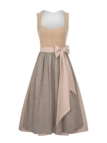 AMUSELIEBE Dirndl Damen Midi, Damen Reißverschluss Vorne Dirndl Trachtenkleid mit Schürze Trachtenmode für Oktoberfest Dirndlkleid AMUSELIEBE Dirndl Damen Midi, Damen Reißverschluss Vorne Dirndl Trachtenkleid mit Schürze Trachtenmode für Oktoberfest Dirndlkleid von AMUSELIEBE