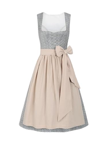 AMUSELIEBE Dirndl für Damen, Damen Blau Floralem Muster Dirndl, Trachtenkleid mit Trachtenrock Dirndlschürze von AMUSELIEBE