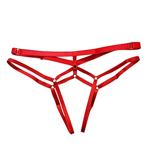 AMUSTER Damen String Dessous G-String Frauen Pantie Sexy Spitze Hoch Elastisch Dessous Schlüpfer Unterhosen Unterwäsche von AMUSTERღ