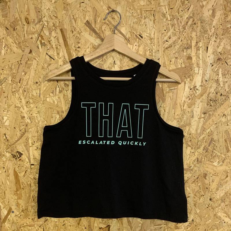 Turnweste Für Frauen in Schwarz Und Mint - Das Spitzte Schnell Spruch Lustige Fitness Phrase Print Workout Humor Scherz Sie Frauen Stark von AMWRAPUK