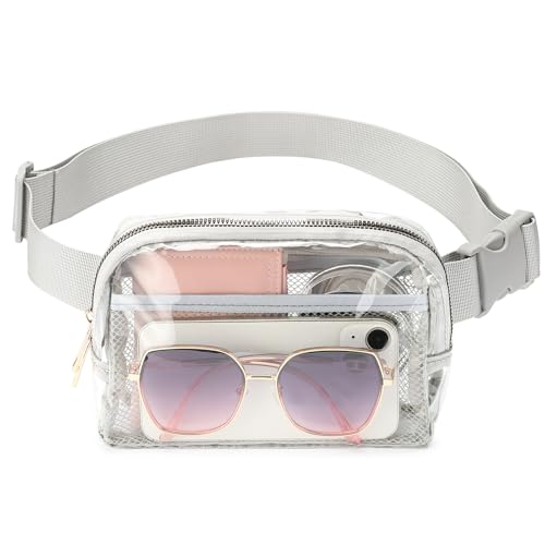 Transparente Gürteltasche, Stadion-genehmigt, wasserdichte Gürteltasche für Damen und Herren, modische Hüfttaschen, Crossbody von Amxnx, Blau, Small von AMXNX